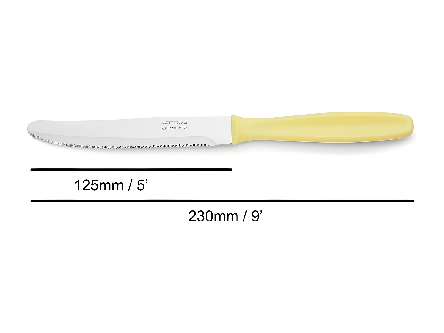 Zestaw 12 noży stołowych z nierdzewnej stali martensytycznej z odporną na wodę rękojeścią