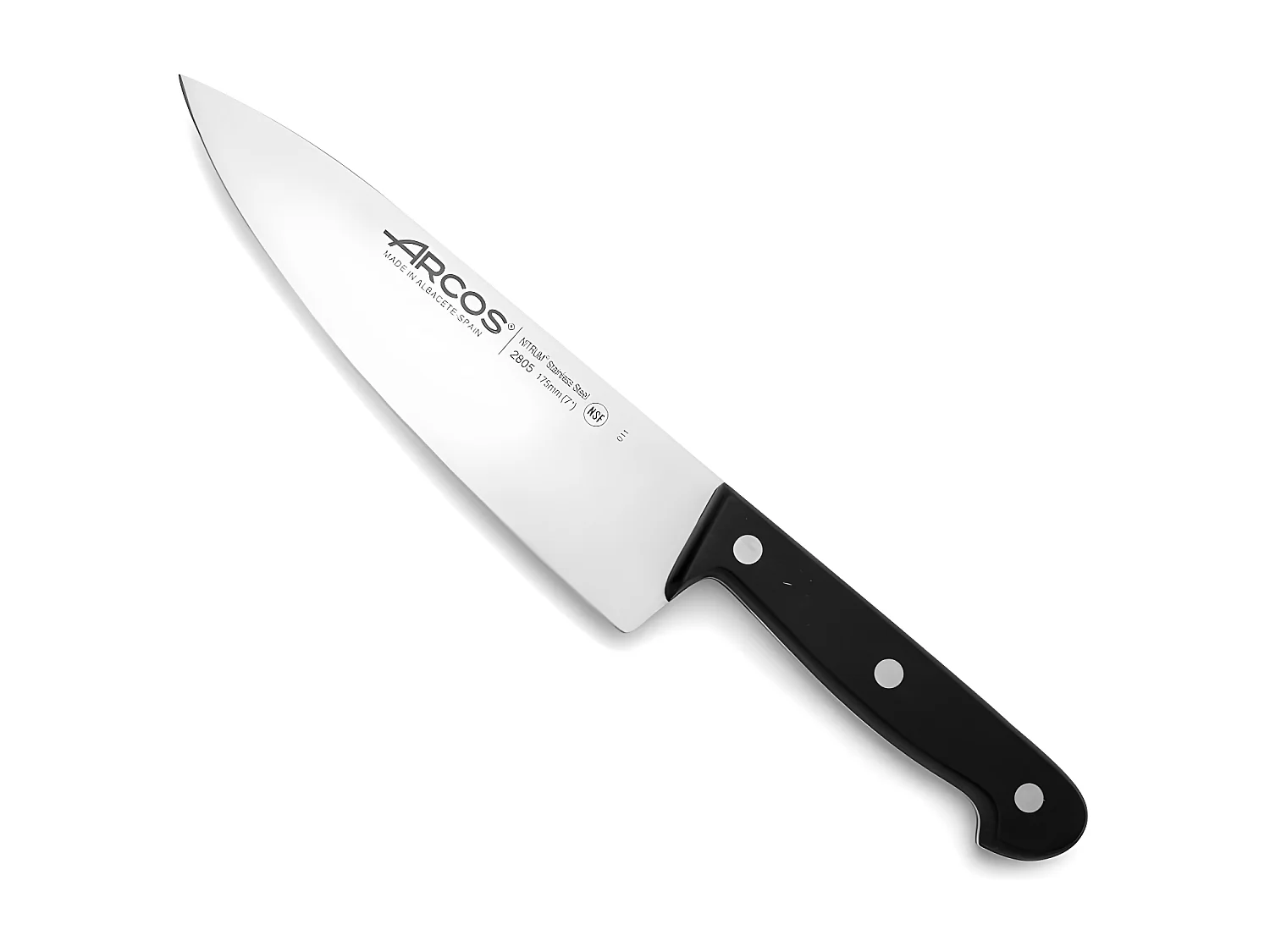 Küchenmesser Arcos Universal 17,5 cm Edelstahl Schwarz