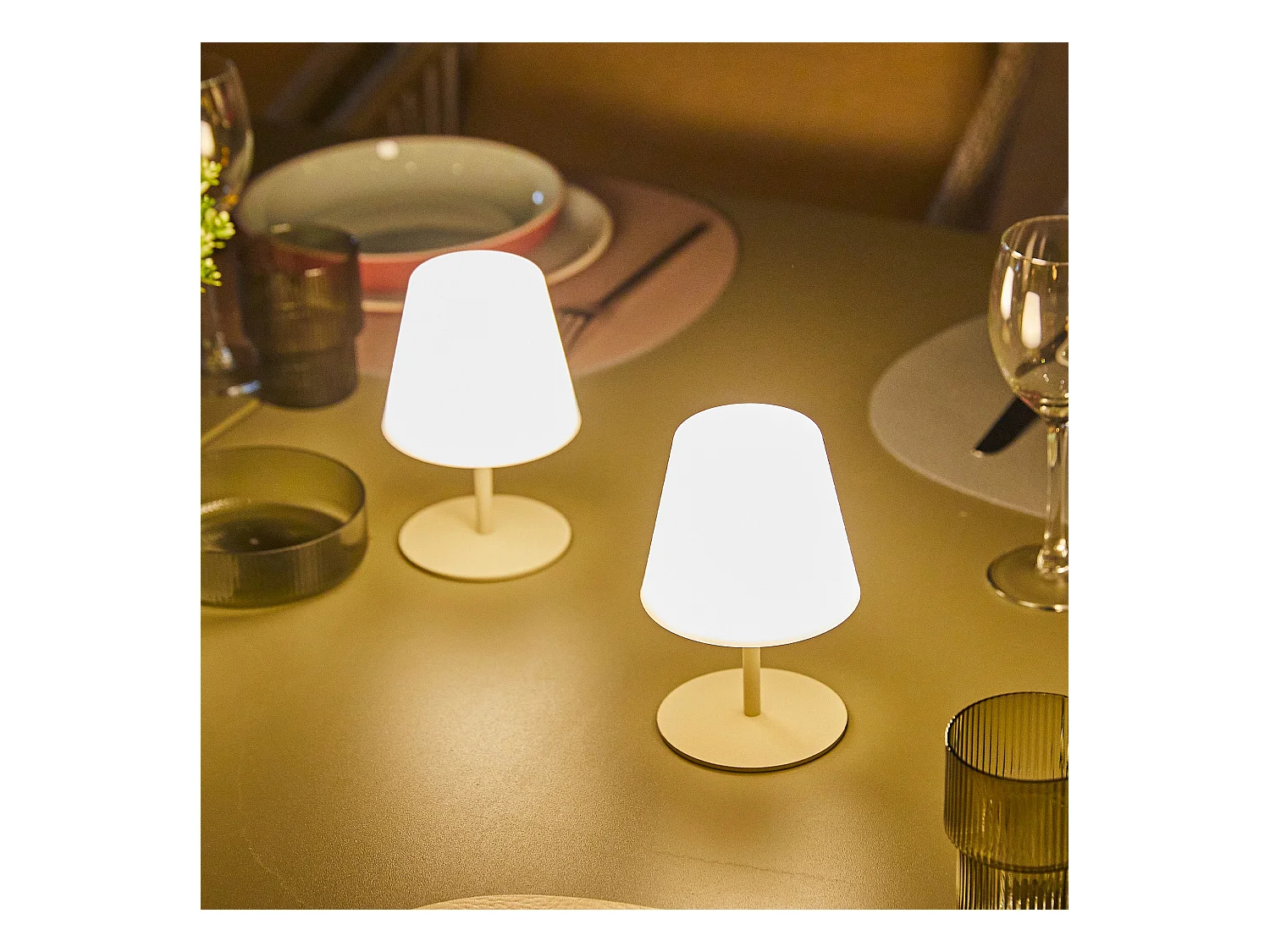 TISCHLAMPE 2er-set H16CM TWINS