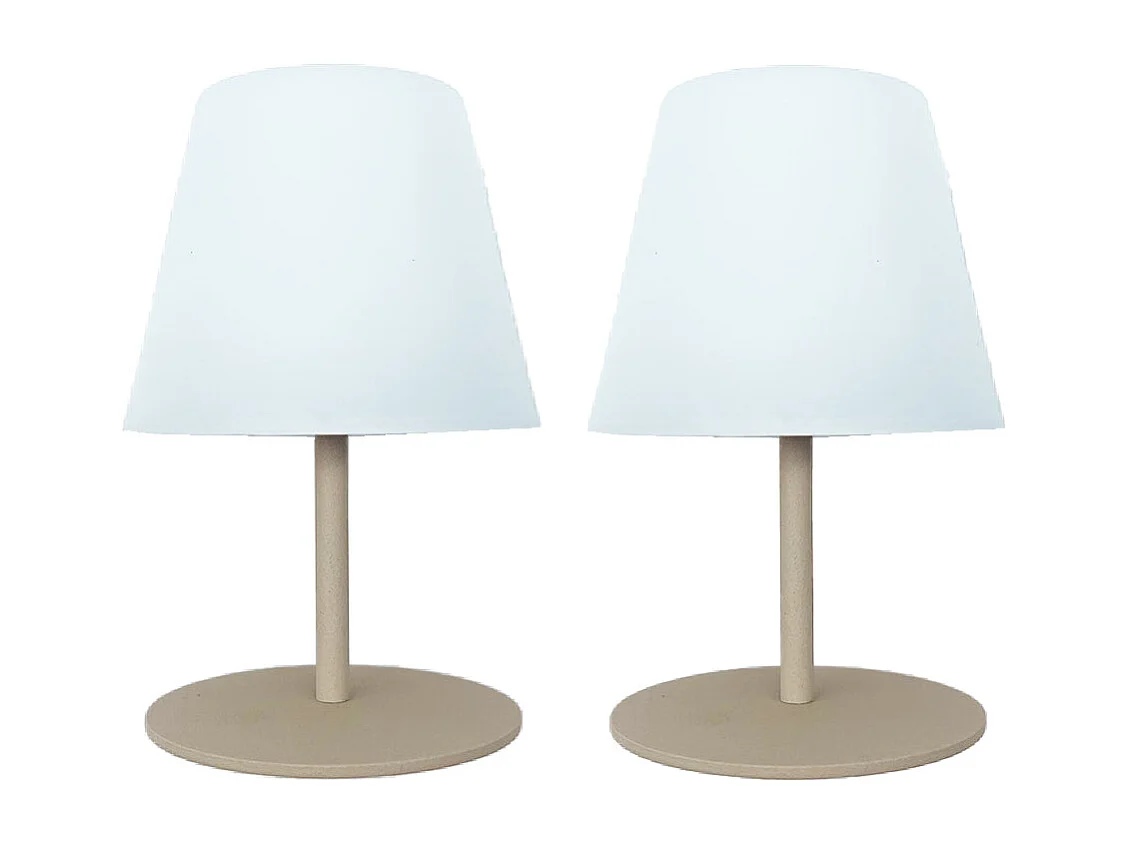 Set van 2 draadloze tafellampen H16CM TWINS