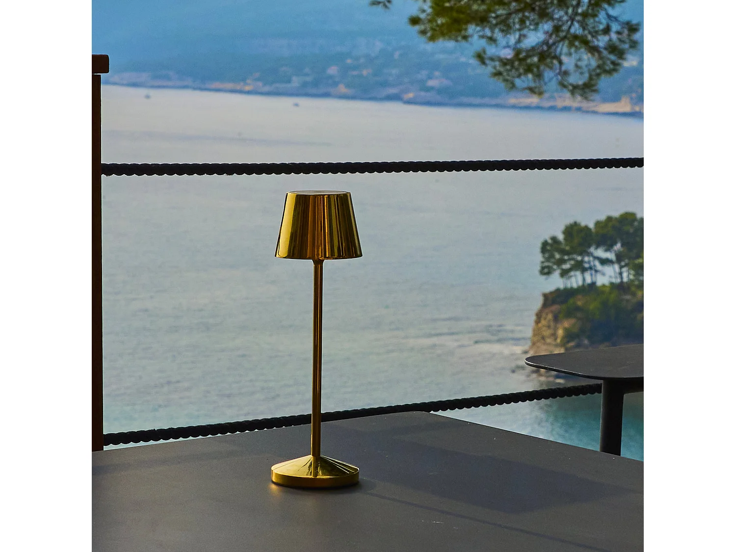 Lampe de table sans fil EMILY Doré Acier H25CM