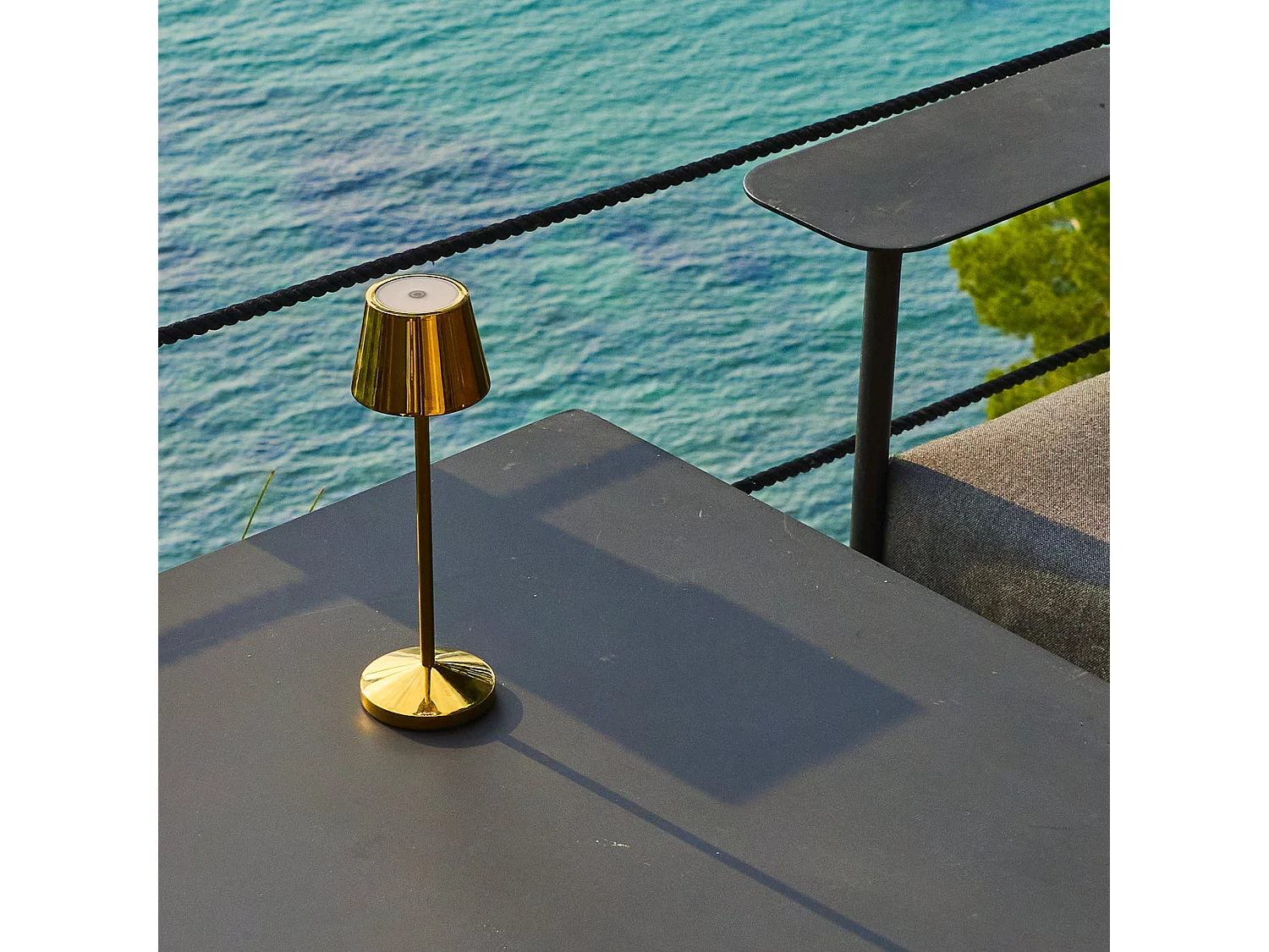Lampe de table sans fil EMILY Or H25cm