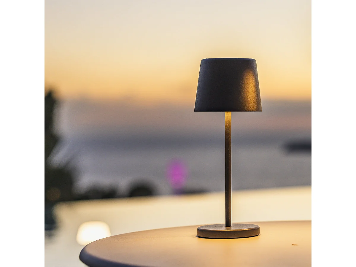 Lampe de table sans fil MINI KELLY Noir H22cm