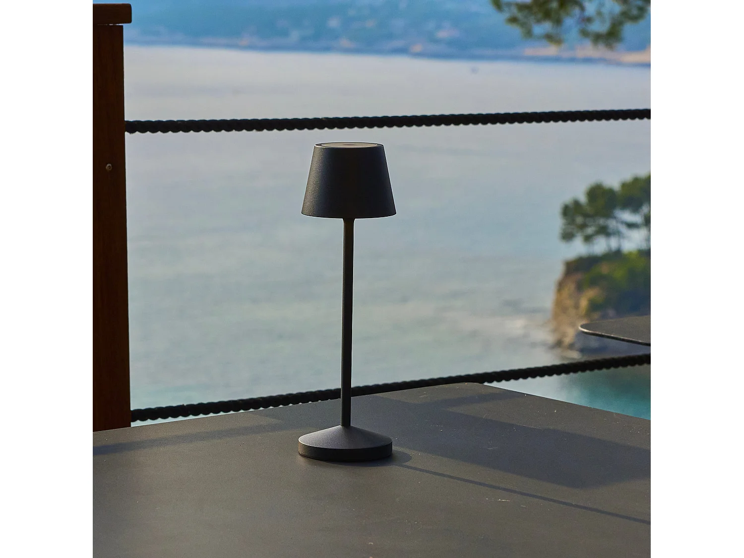 Lampe de table sans fil EMILY Gris H25cm