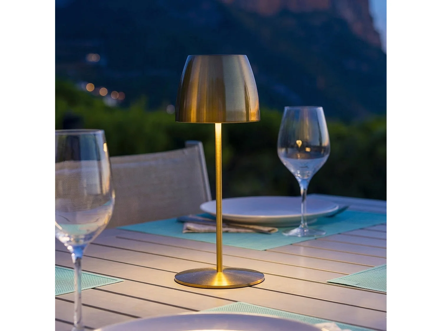 Lampe de table sans fil ORLUM Or H30cm