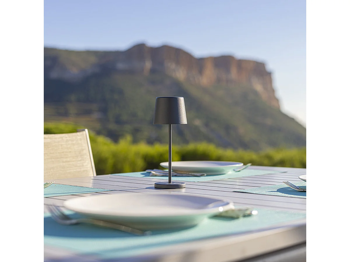 Mini lampe de table KELLY MINI Gris anthracite Aluminium H22cm