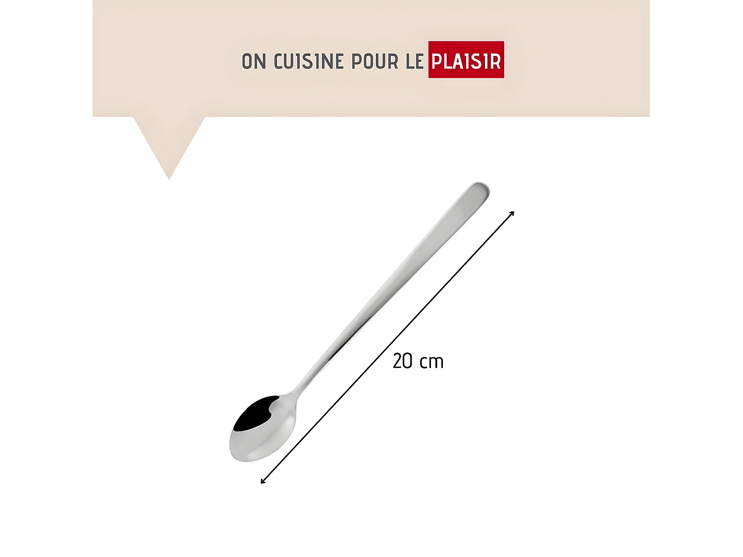 Lot de 3 cuillères à café long manche 20 cm Fackelmann Petit Déjeuner