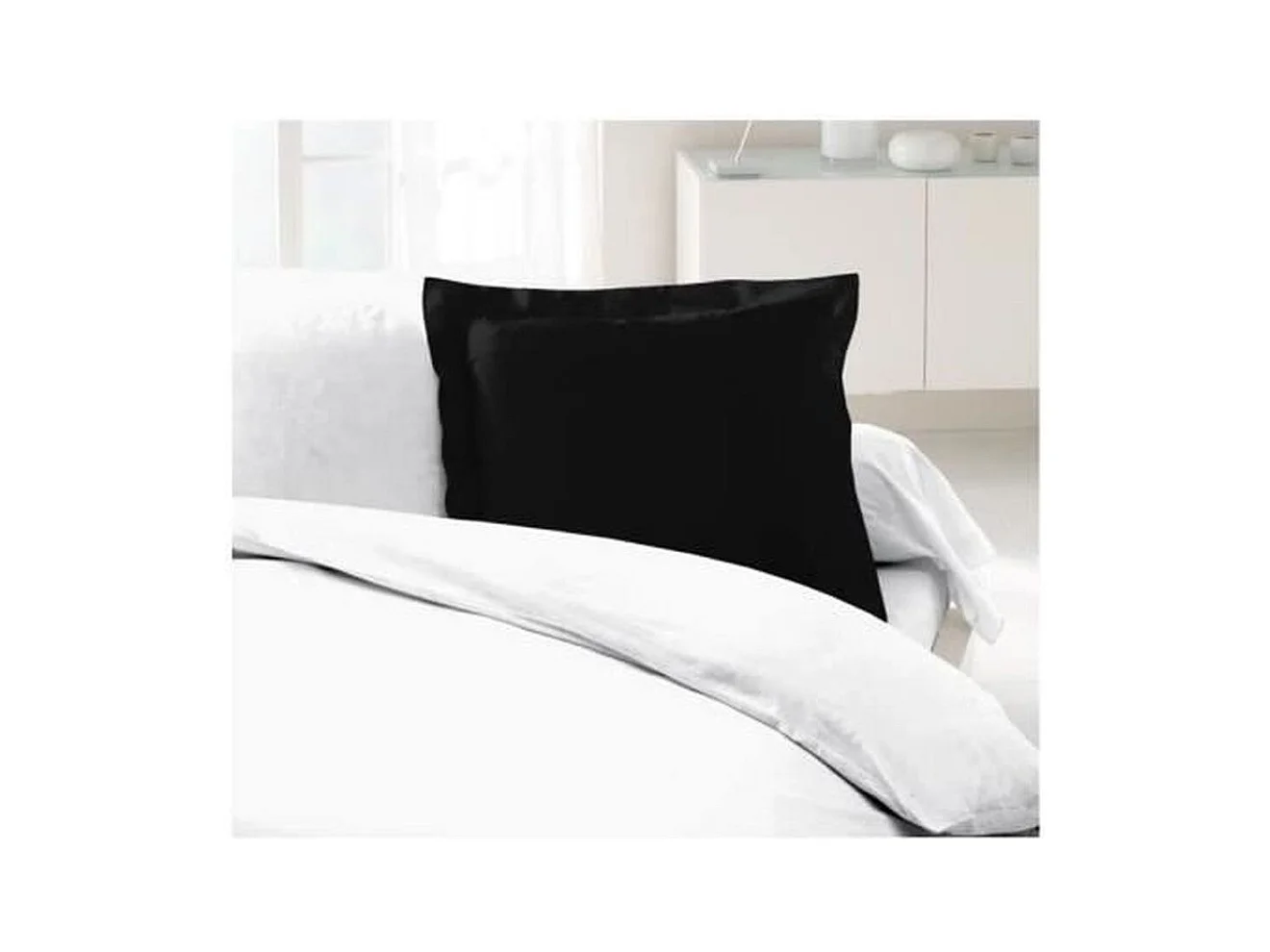Funda de almohada Lovely Home Negro 63 x 63 cm