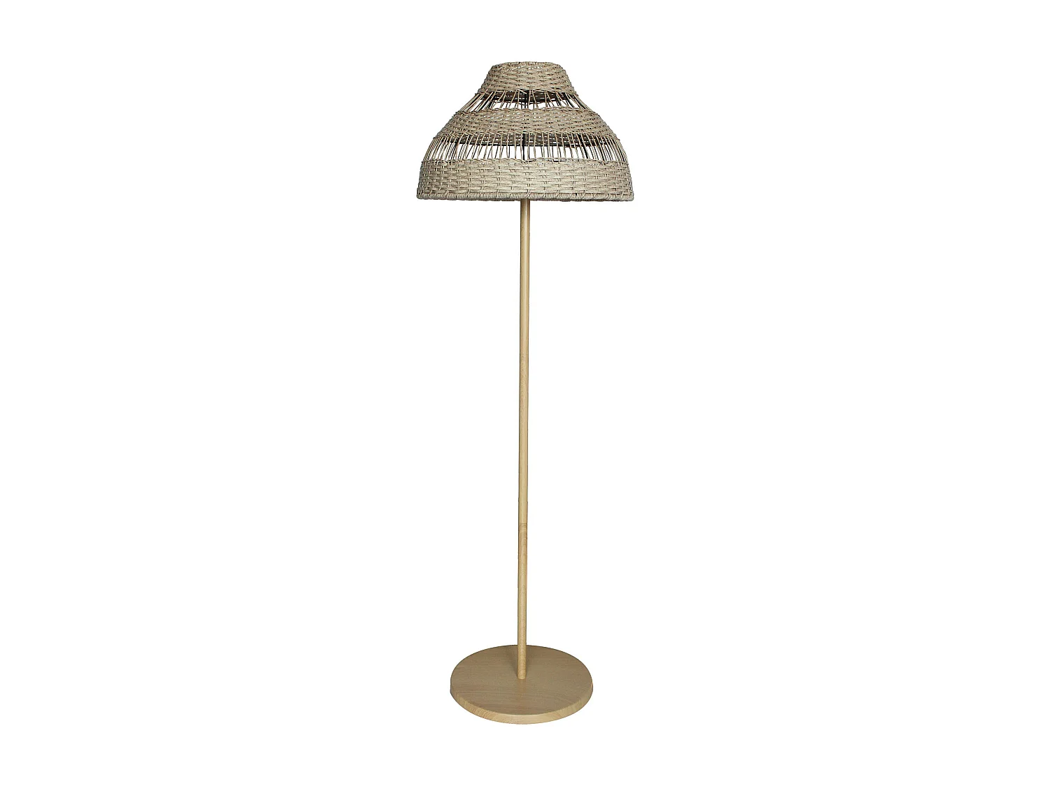 Lampadaire sans fil ELION Beige Rotin H168cm