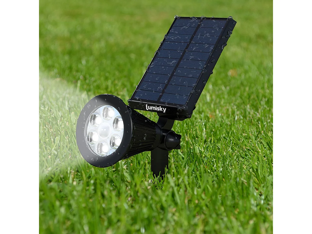 4 Spots solaires projecteurs SPIKY Blanc froid 100LM