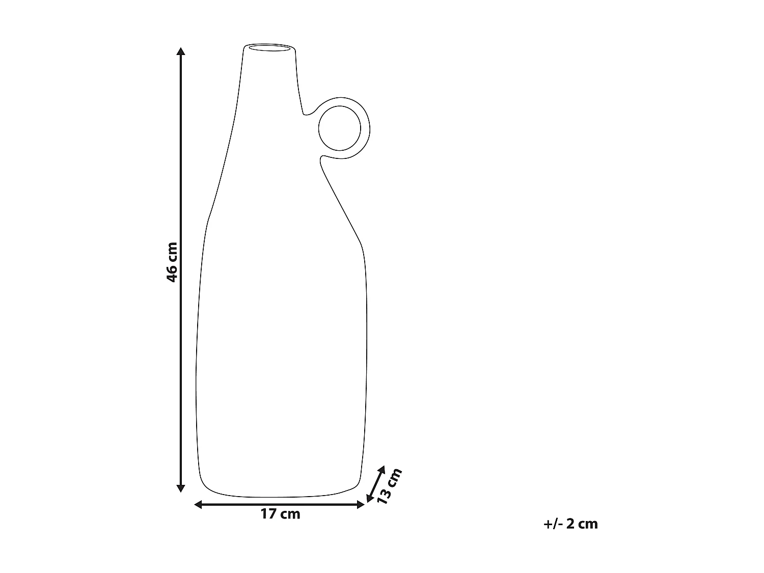 Vase décoratif SAMBHAR Métal 46 cm Laiton