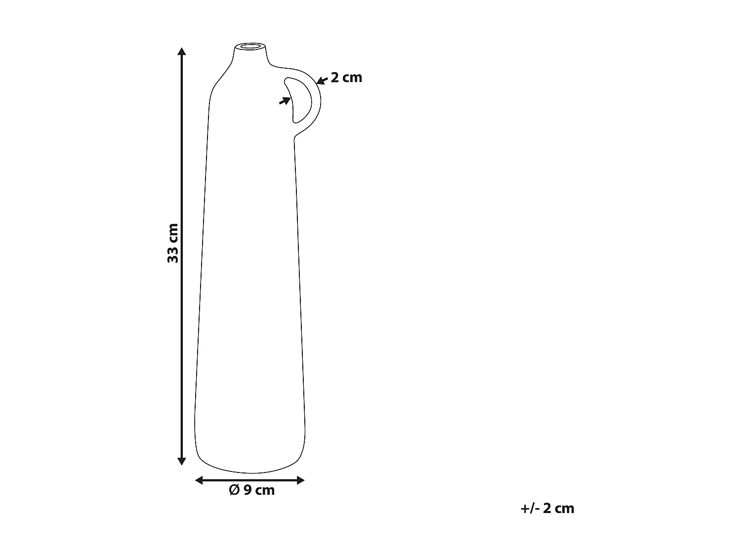 Wazon dekoracyjny MARKHA Metal 33 cm Czarny