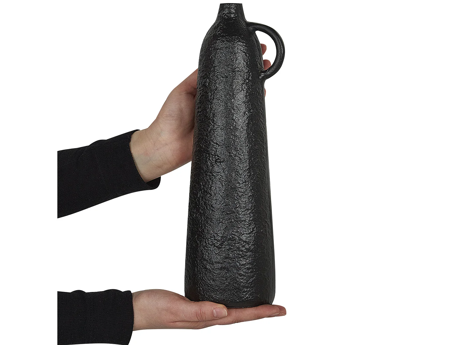Jarrón decorativo MARKHA Metal 33 cm Negro