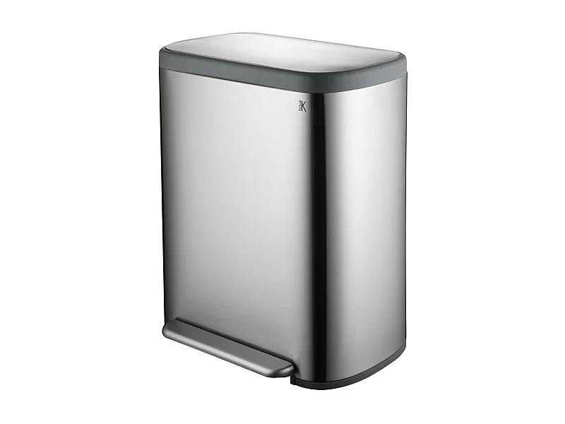 Poubelle de tri sélectif EMPIRE Argent Acier inoxydable 60L