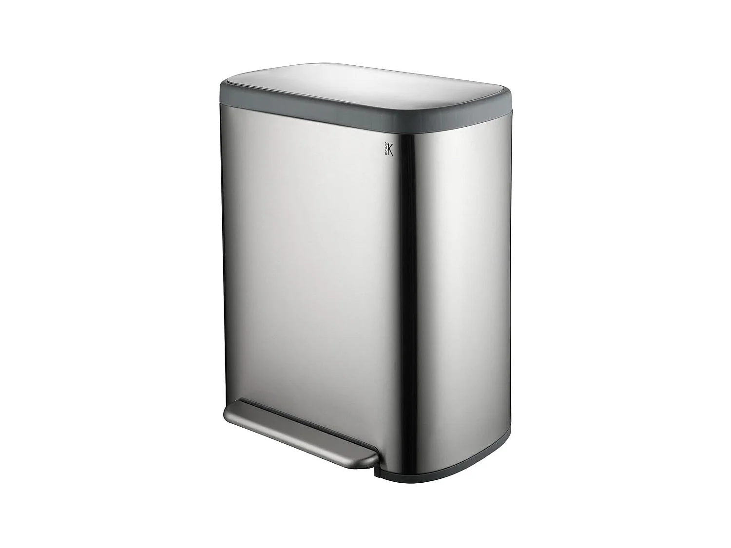 Poubelle de tri sélectif EMPIRE Argent Acier inoxydable 60L