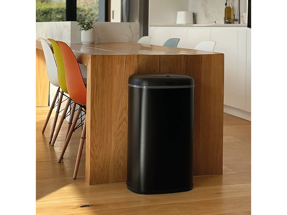 Poubelle de cuisine automatique LOGAN Noir Acier inoxydable 58L