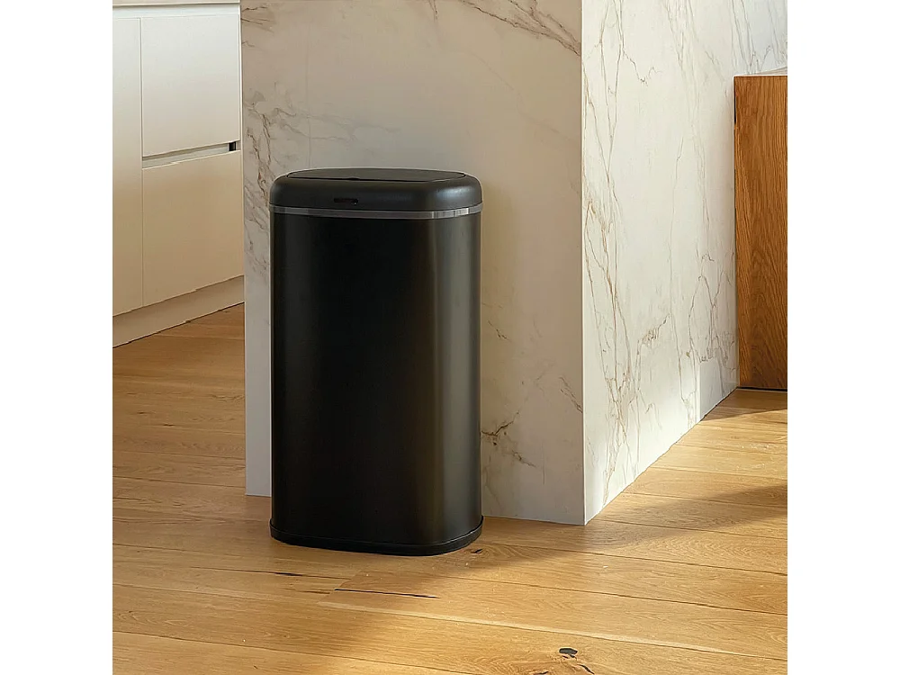 Poubelle de cuisine automatique LOGAN Noir Acier inoxydable 58L