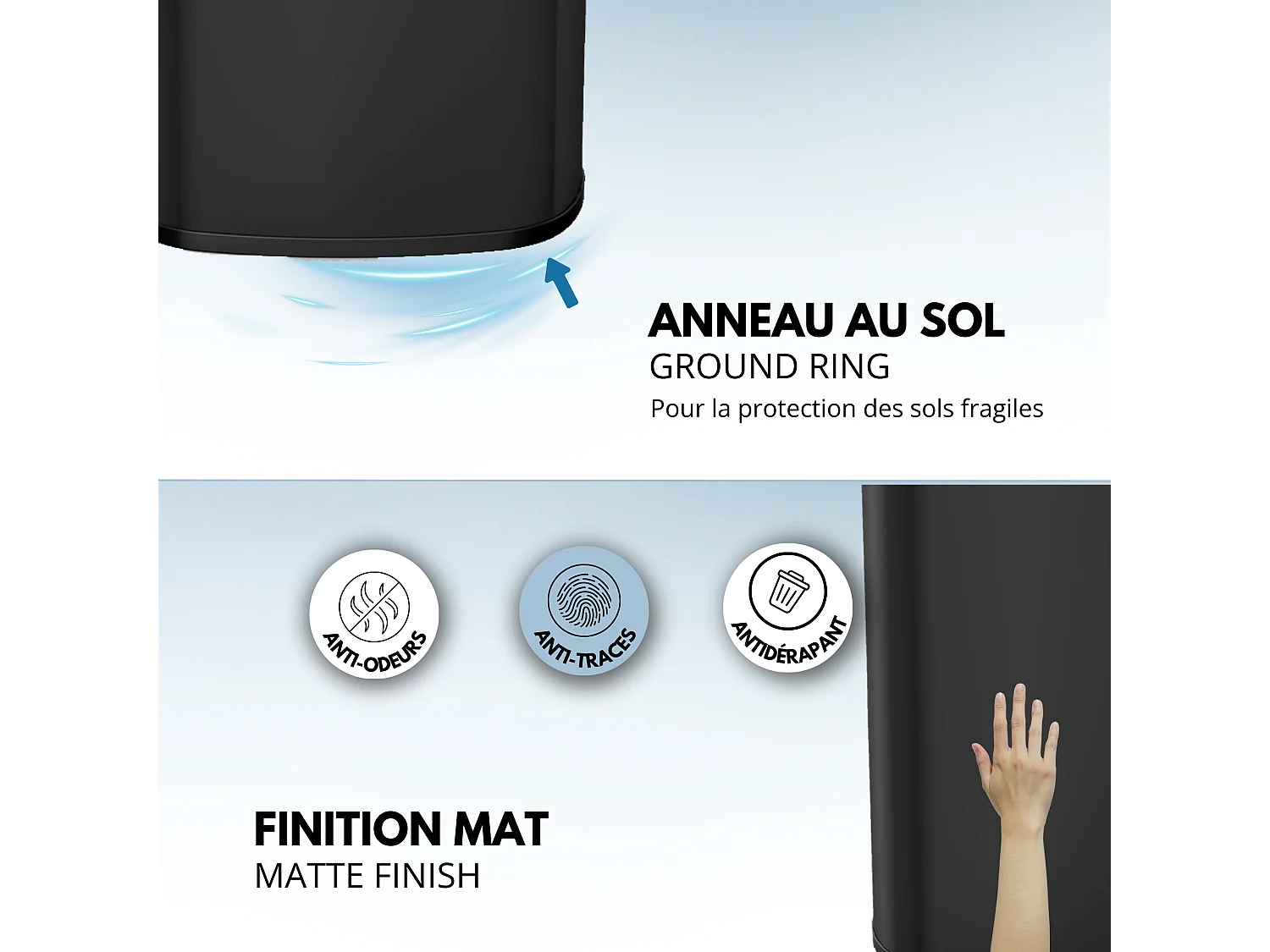 Balde de lixo de cozinha automático 58L LOGAN