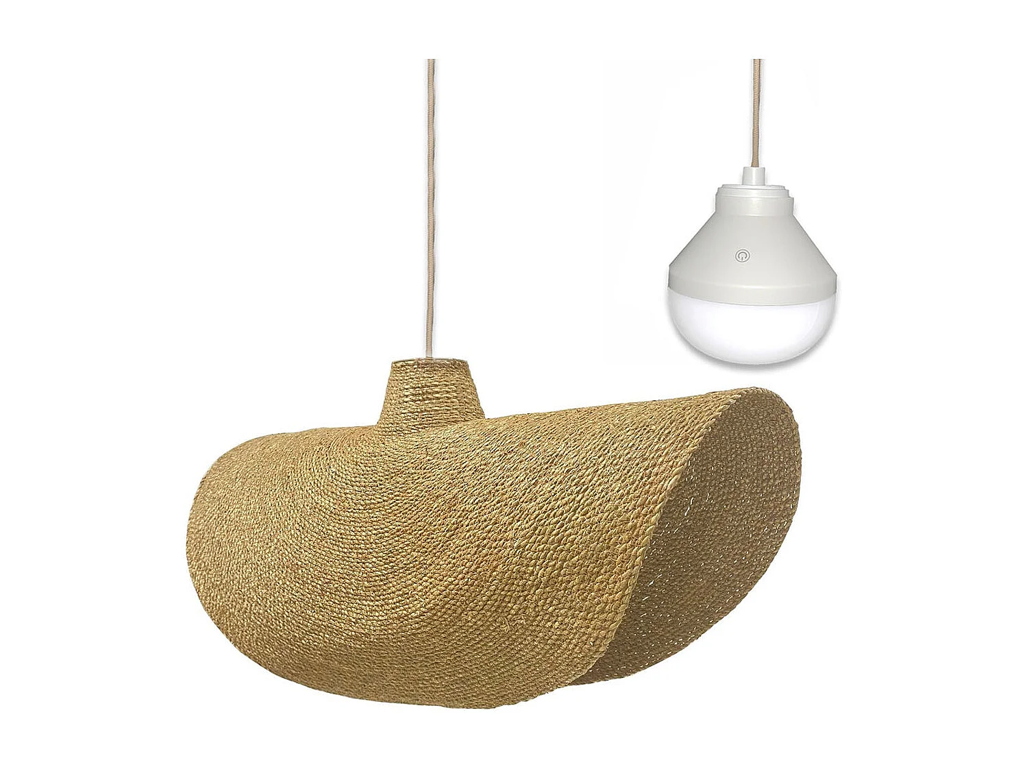 Suspension d'extérieur nomade KLEIA Bois Herbe marine H93CM