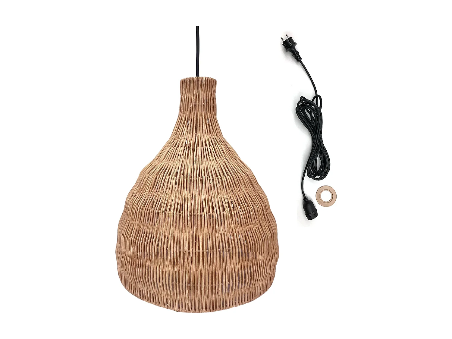 Suspension d'extérieur BELLA Beige Rotin H38 cm