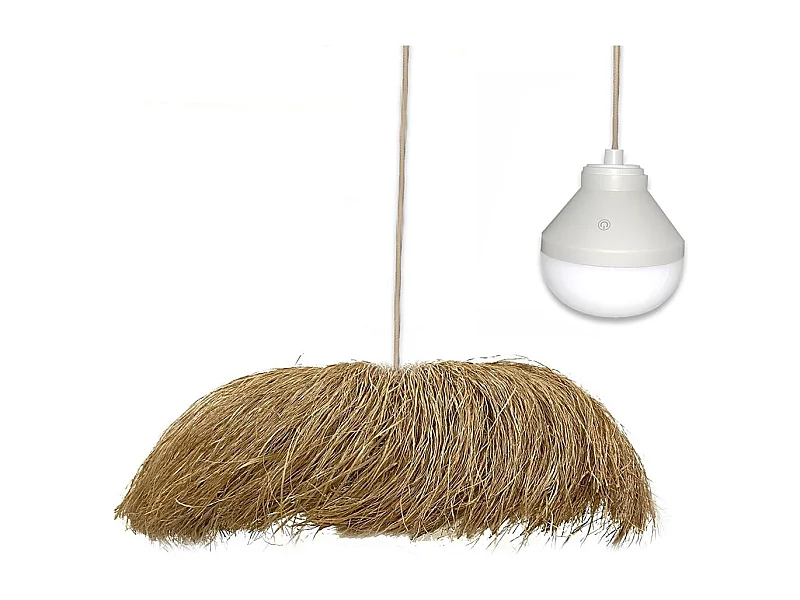 Suspension nomade HAVANA Bois Herbe marine H22CM