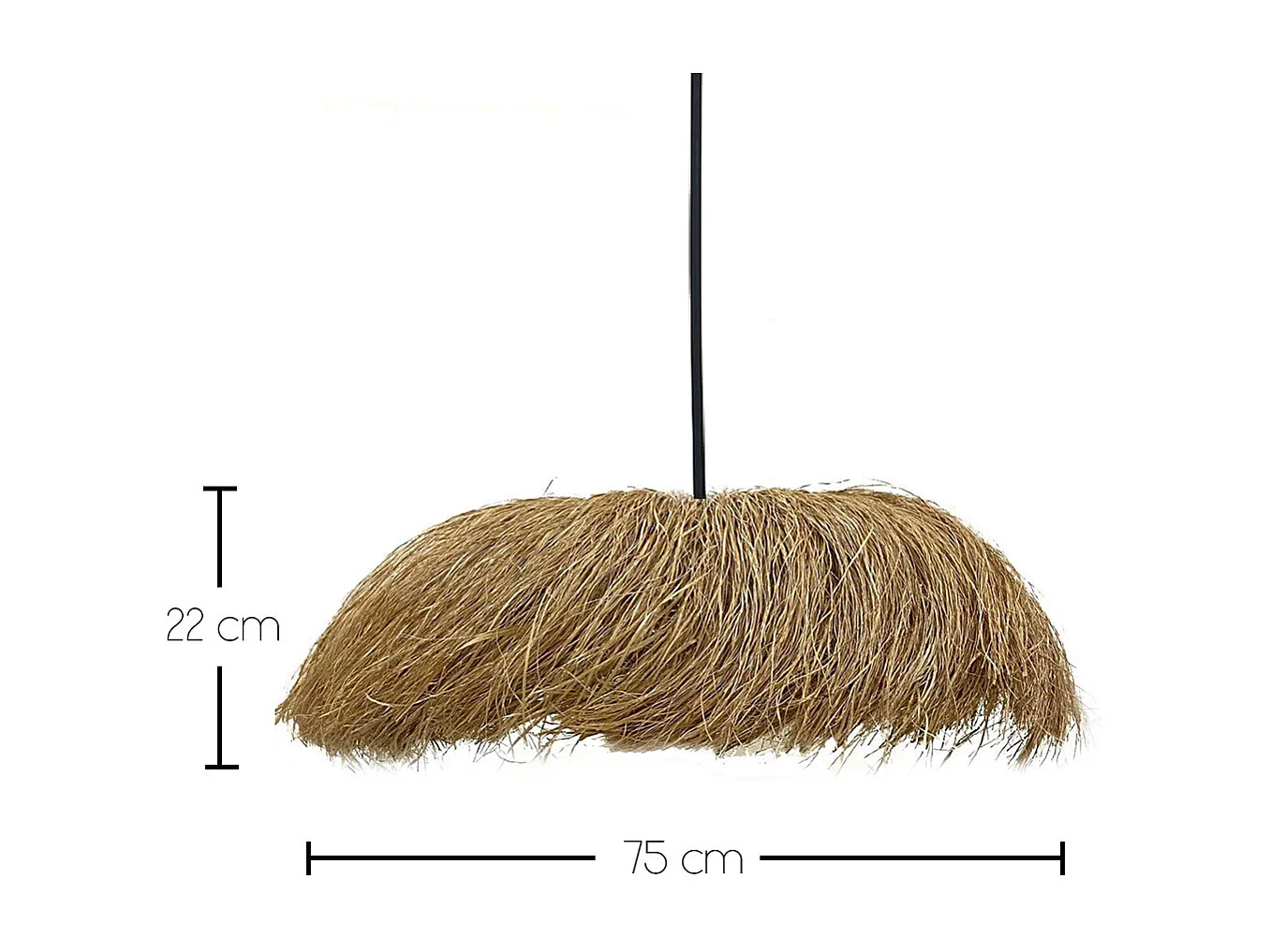 Suspension nomade HAVANA Bois Herbe marine H22CM