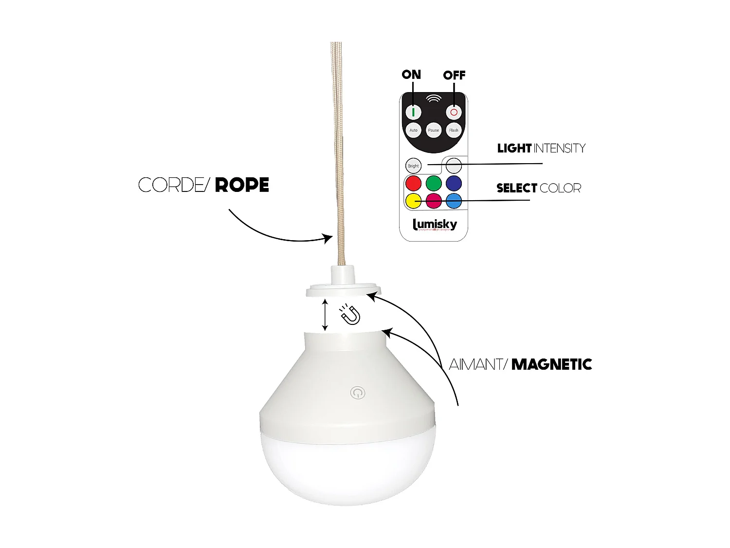 Suspension d'extérieur nomade LAIA Bois bambou D50CM