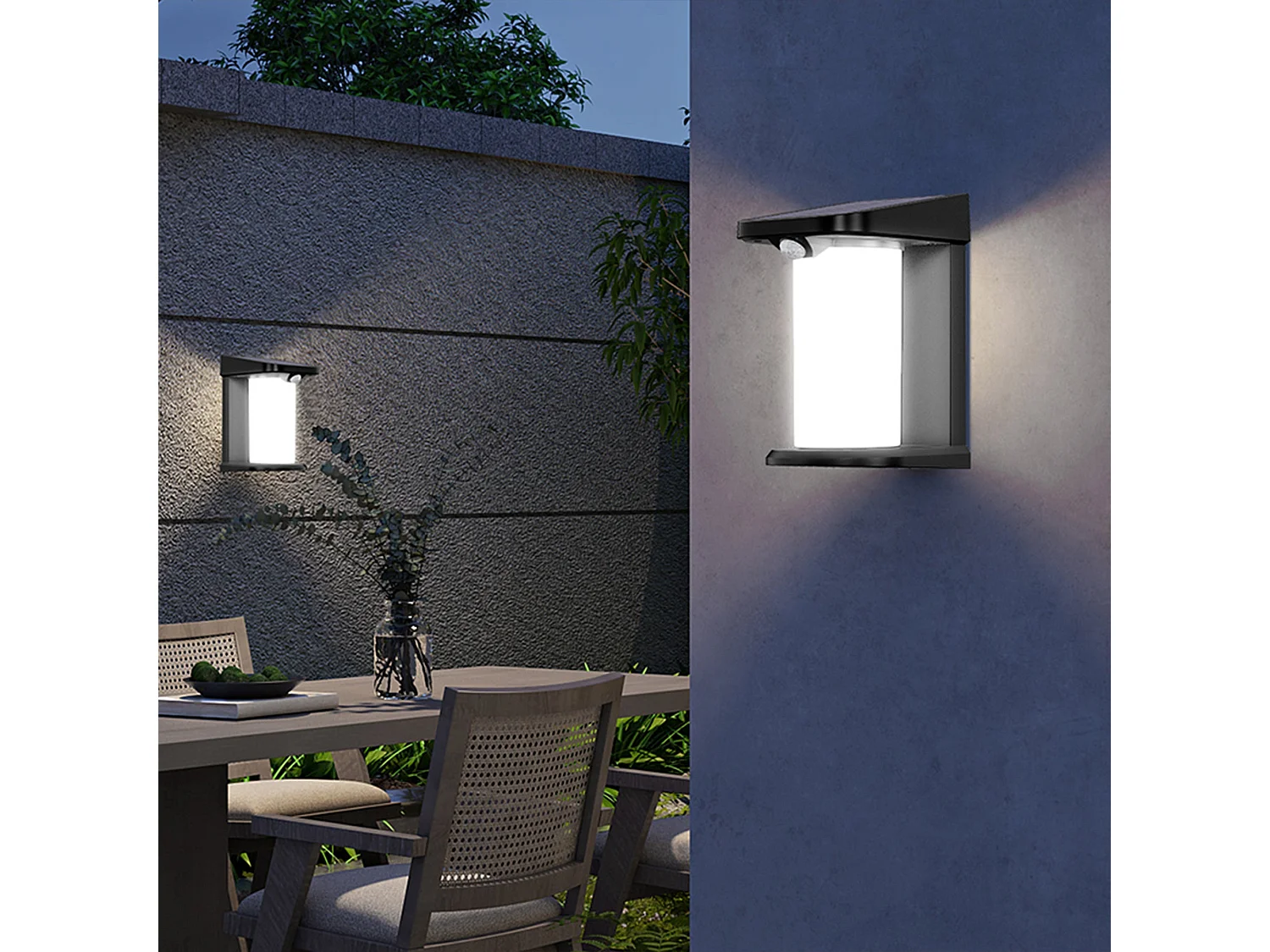 Conjunto de 2 projectores solares H18cm LUSTY