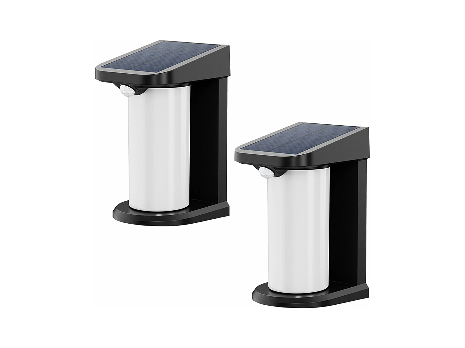 Lot de 2 projecteurs solaires LUSTY Noir Plastique H18cm