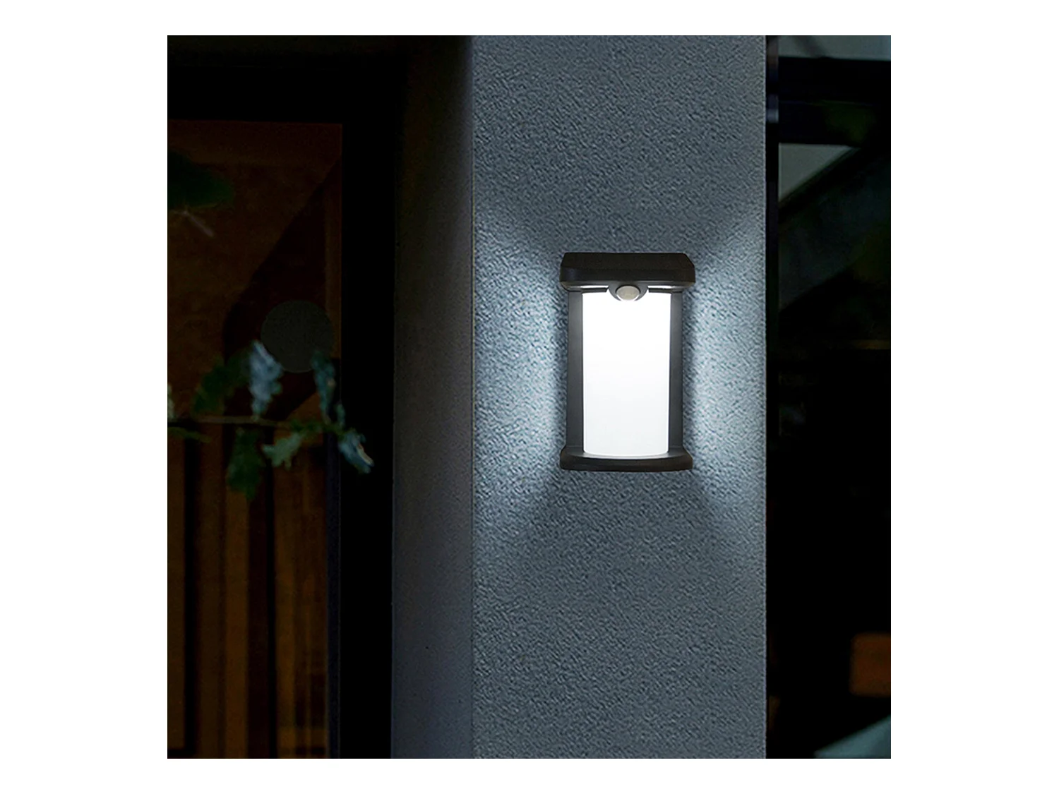 Lot de 2 projecteurs solaires LUSTY Noir Plastique H18cm