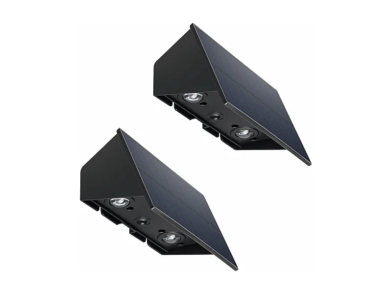 Lot de 2 projecteurs solaires BLINKY Noir Plastique H18 cm