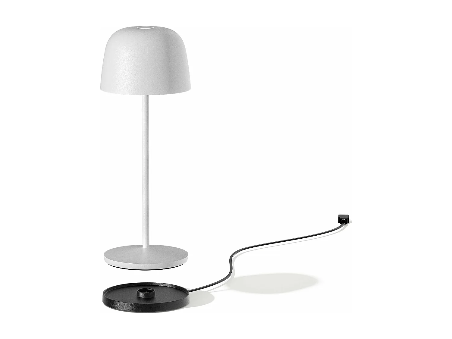 Lampe de table sans fil SOPHIA Blanc Aluminium H28CM
