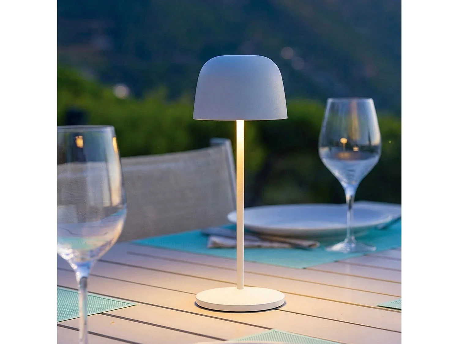 Lampe de table sans fil SOPHIA Blanc H28cm
