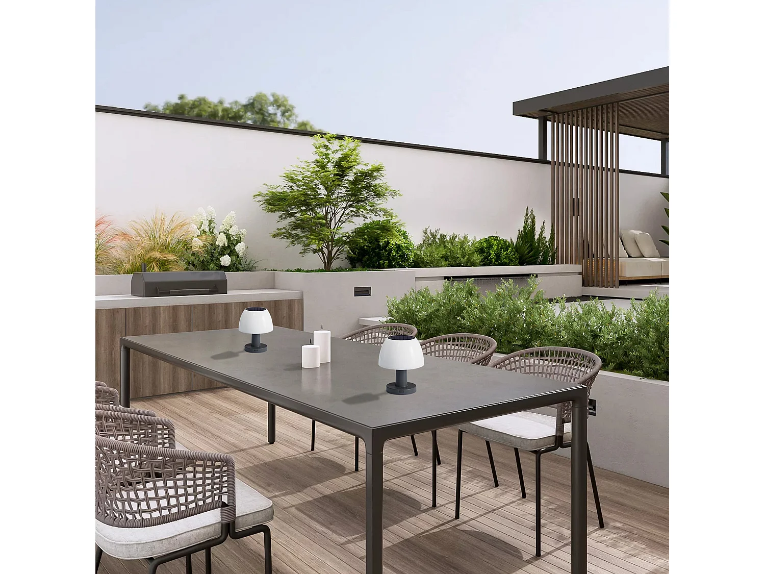 Candeeiro de mesa solar H13.5 cm LUMINA