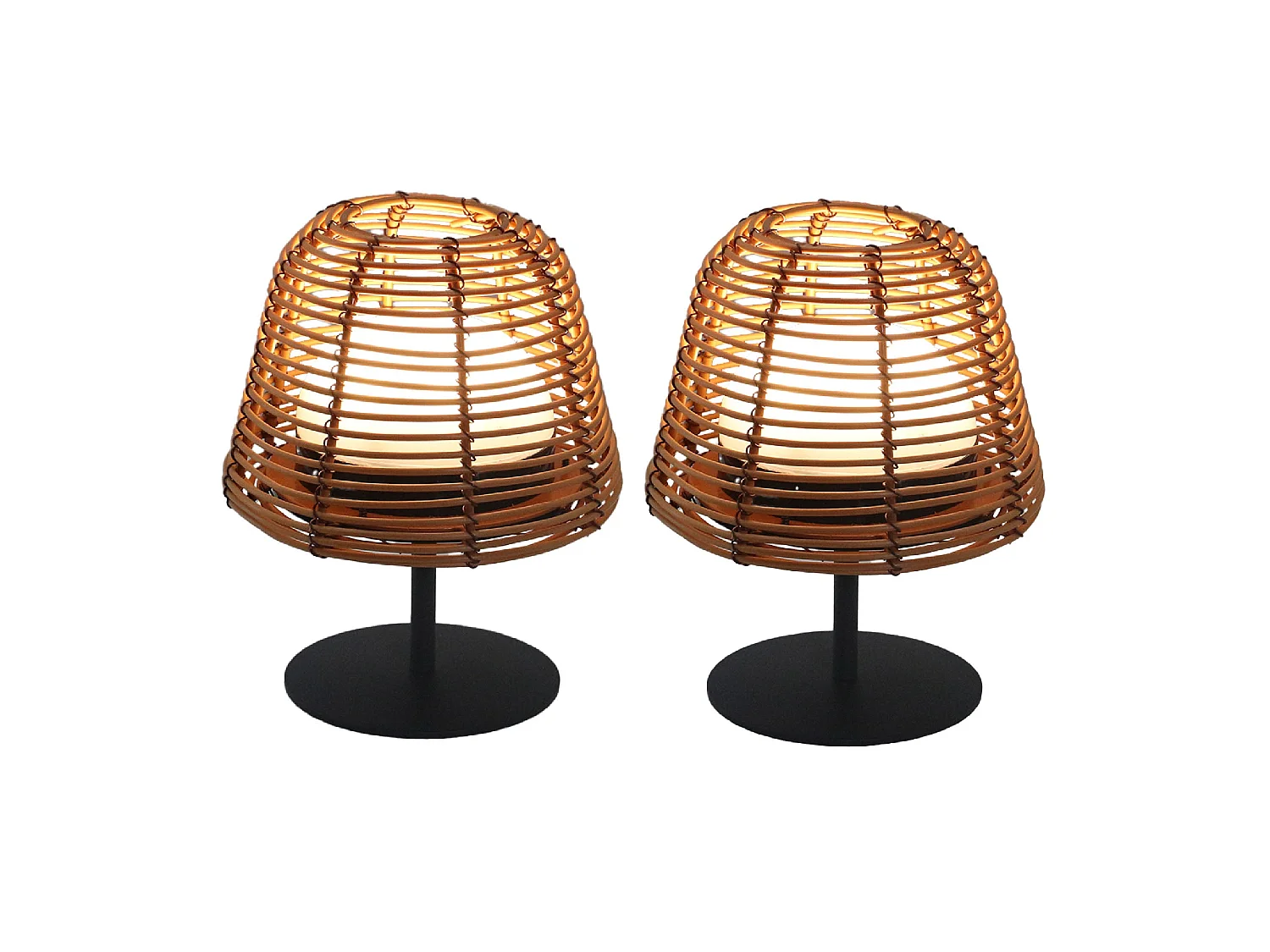 2 Lampes de table sans fil TWINS BOHEME H16cm