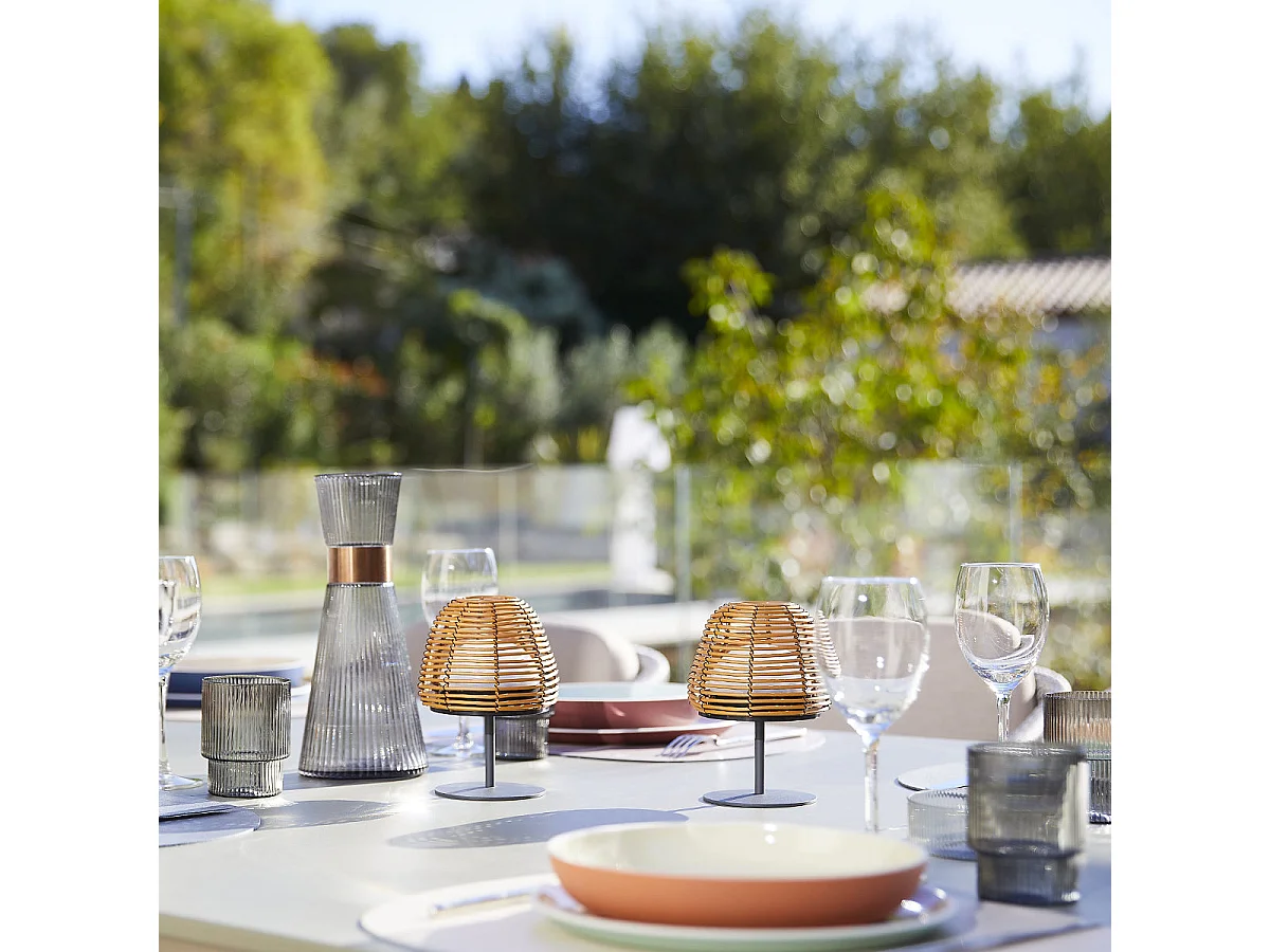 2 Lampes de table sans fil TWINS BOHEME H16cm