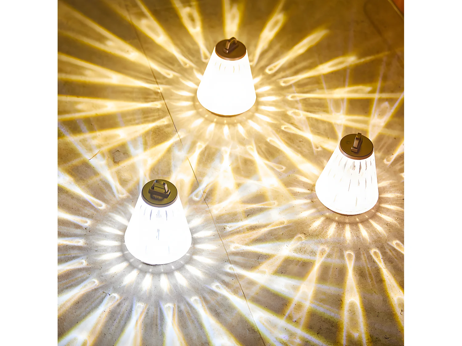 Lampe de table GLOWY Gris Plastique H16cm