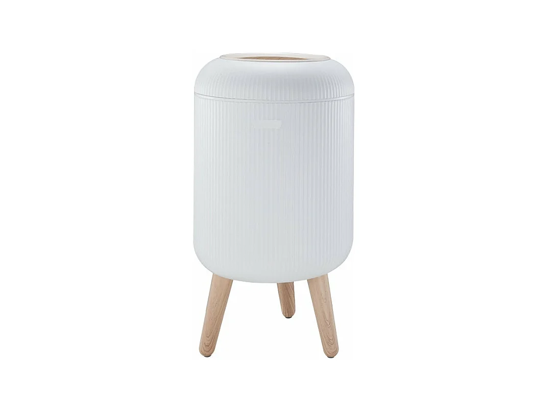 Poubelle de salle de bain push LIMO Bois Polypropylène 9 L