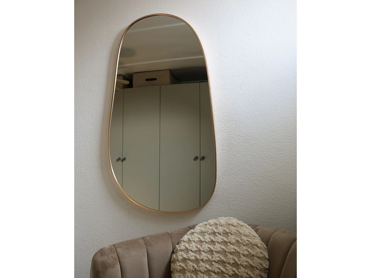 Wandspiegel VERNAIS 57 cm 110 cm Metall Gold