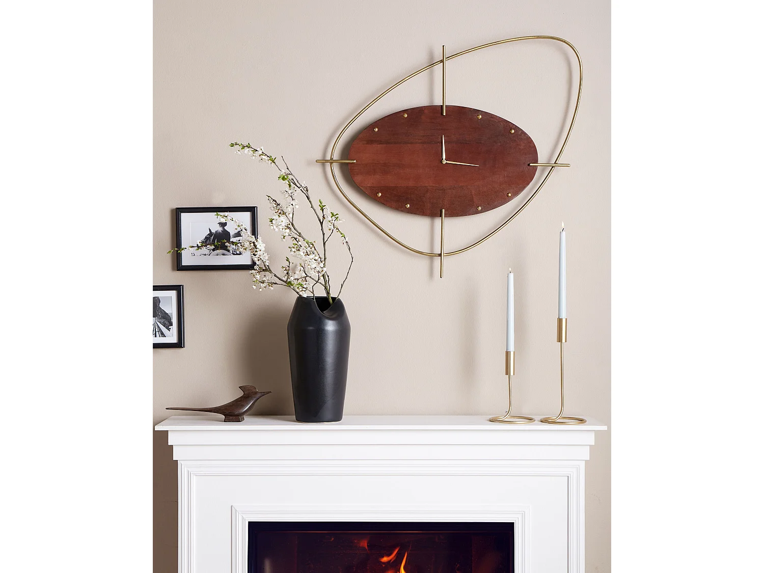 Horloge murale RAPTI 74 cm Bois Marron foncé