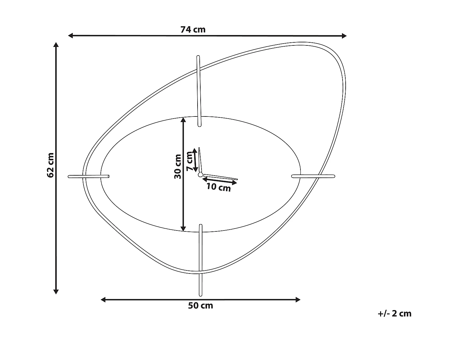 Horloge murale RAPTI 74 cm Bois Marron foncé