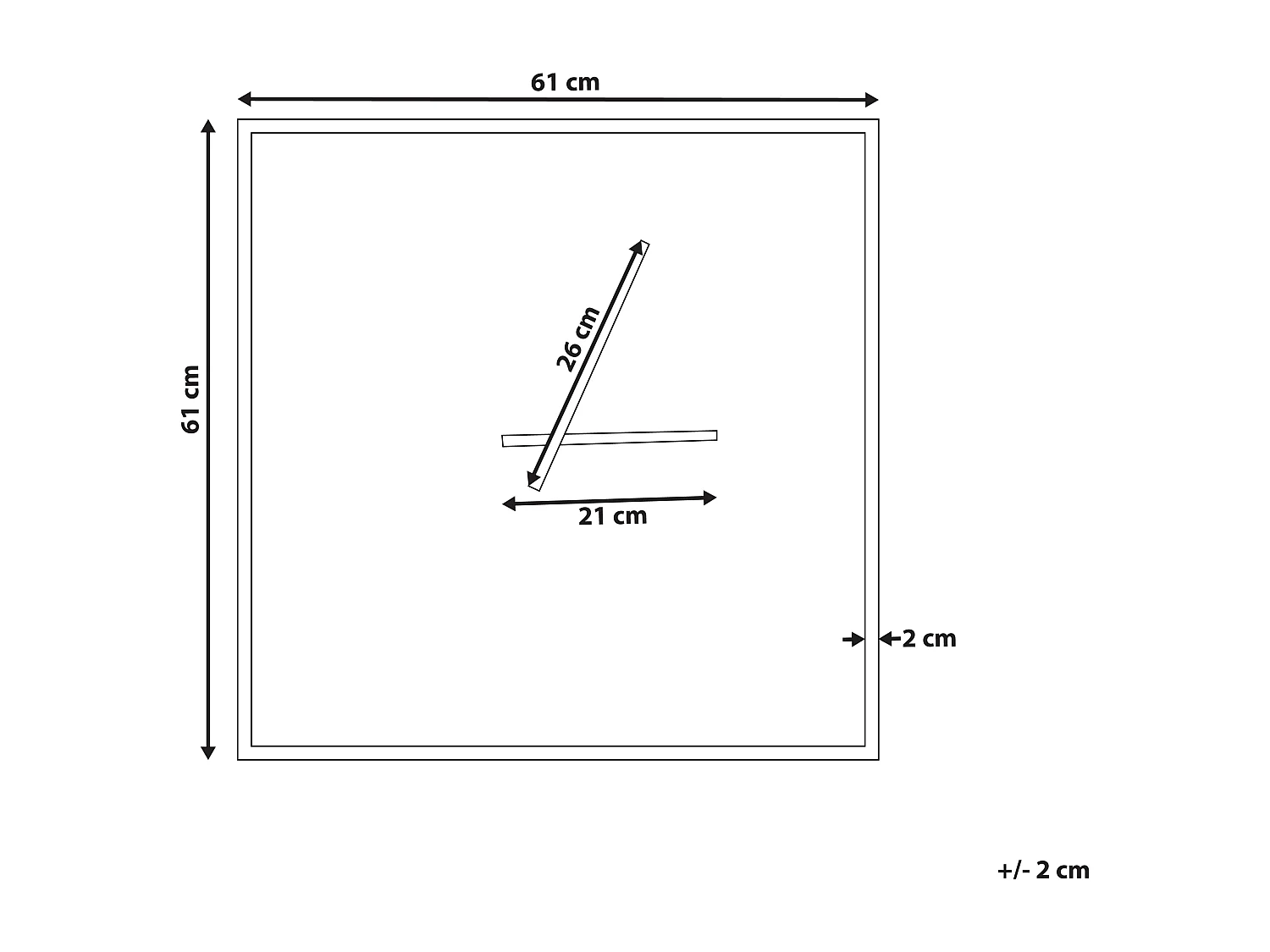 Horloge murale JAMUNA 61 cm Bois de manguier Noir