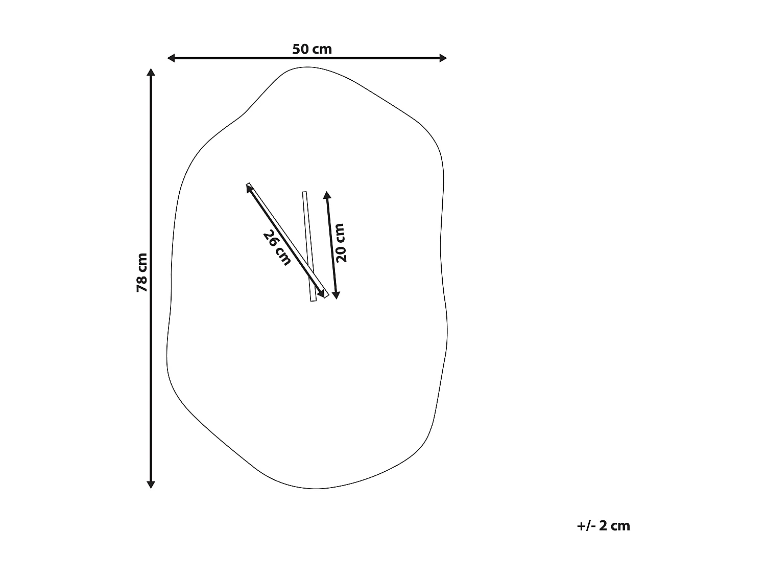 Wandklok GANGES 50 cm Metaal Messing