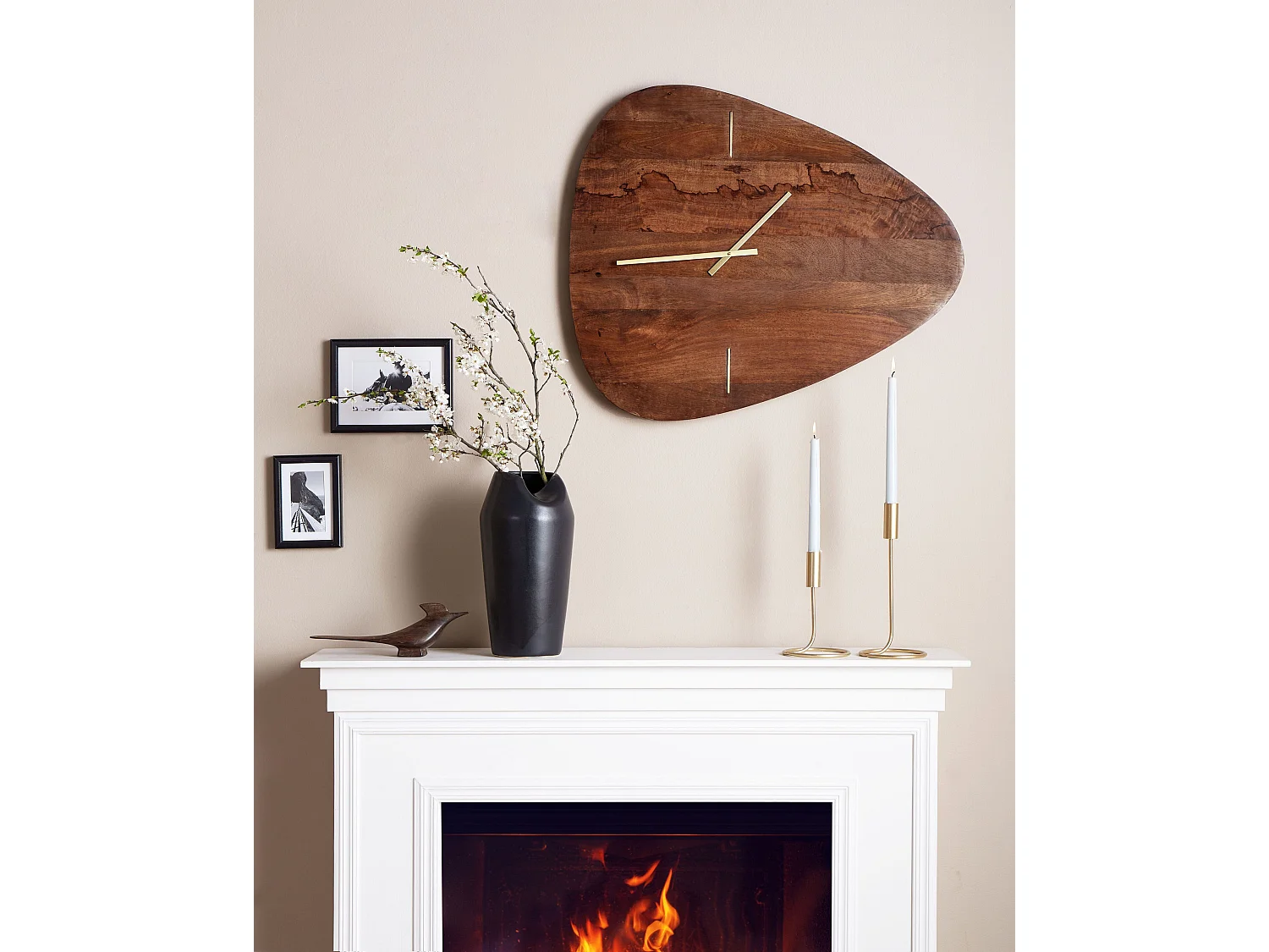 Horloge murale LOKTAK 71 cm Bois de manguier Marron foncé