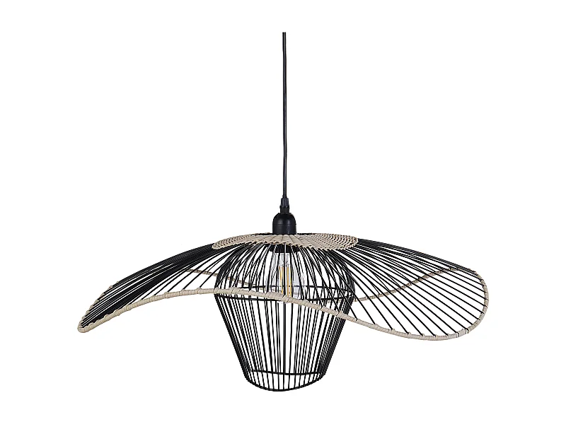 Hängelampe LUNGA Metall Schwarz