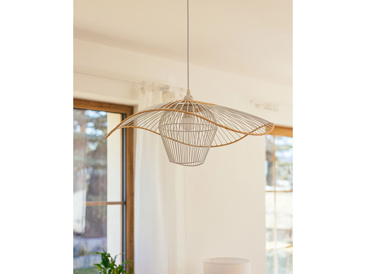 Lampe suspension LUNGA Métal Blanc