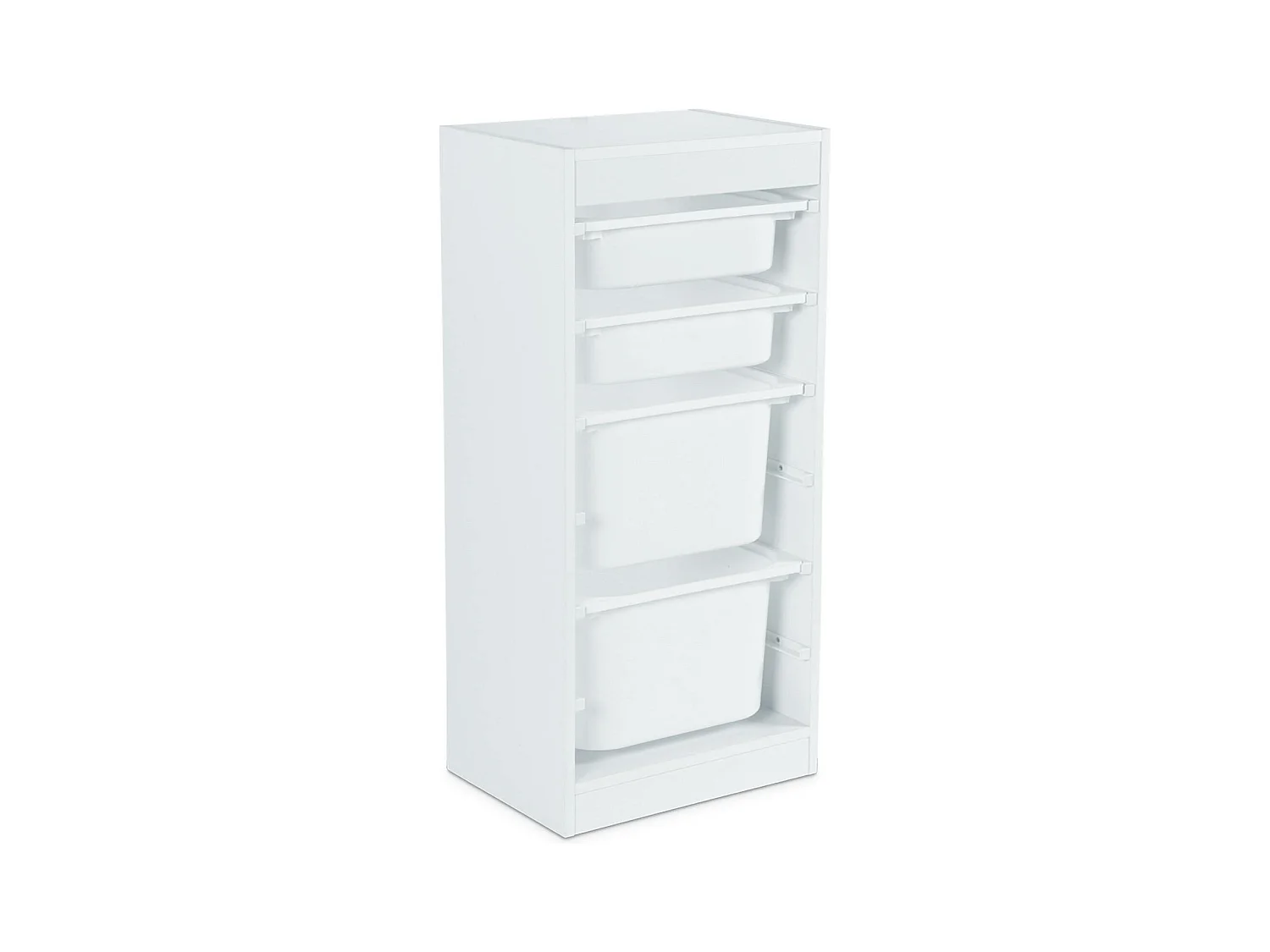 Meuble de rangement blanc enfant 4 bacs de rangement