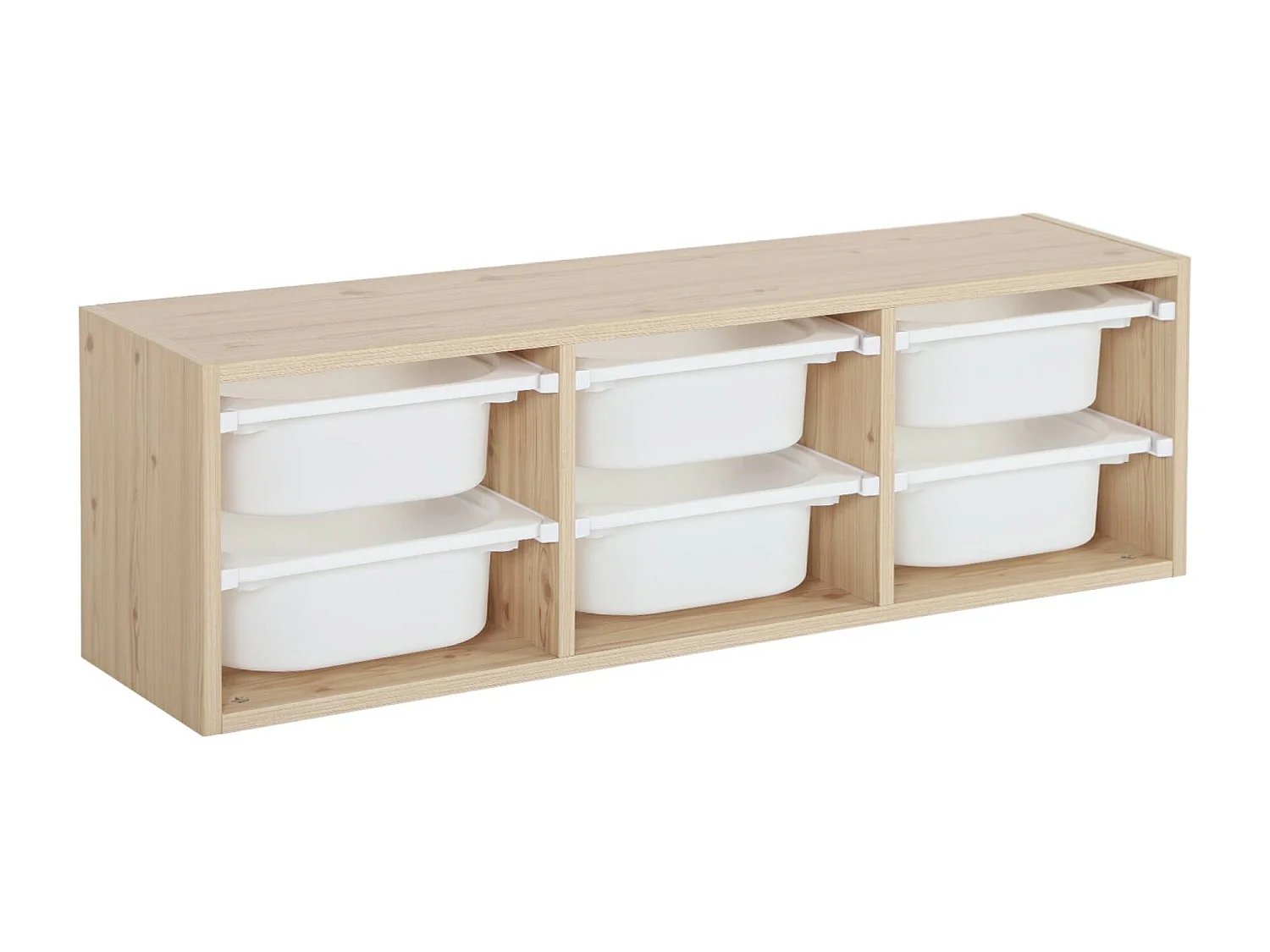 Contenitore per bambini, 6 contenitori, marrone naturale