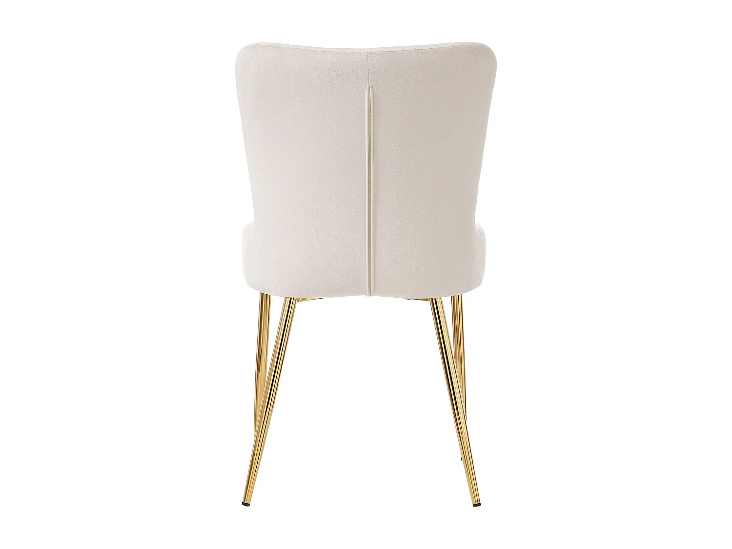 Set van 2 Velvet stoelen - met goud metalen poten - Beige