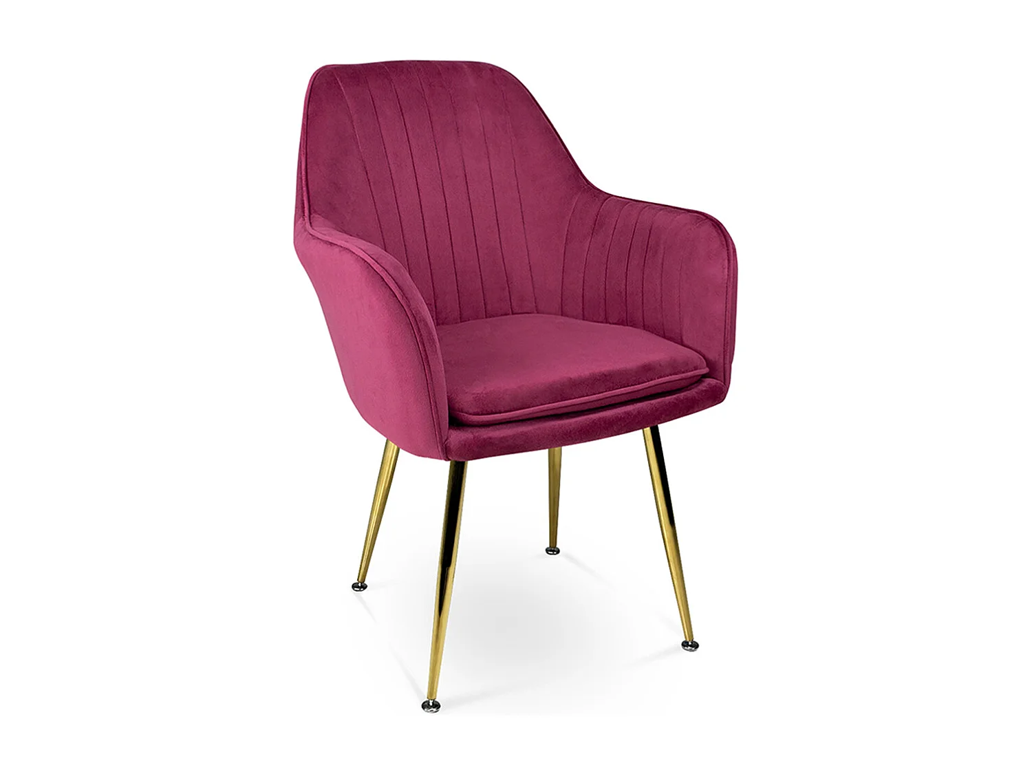 Sedia da pranzo in velluto bordeaux poltroncina vintage mod. Celine